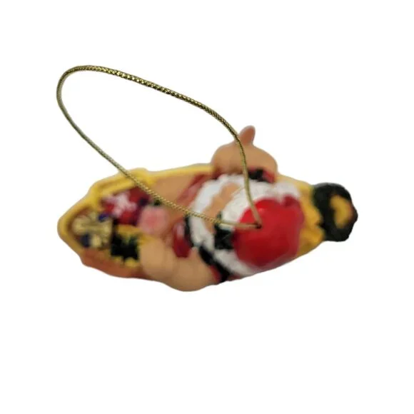 Hawaiian Santa Claus Rowing Canoe Christmas Ornament Festive Tree Décor Hand-Pai - Picture 6 of 15